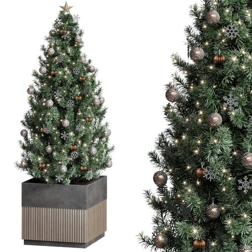 christmas Tree and Decoration 06 3d model Download Maxve