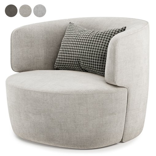 Elaine armchair by Molteni 3d model Download Maxve