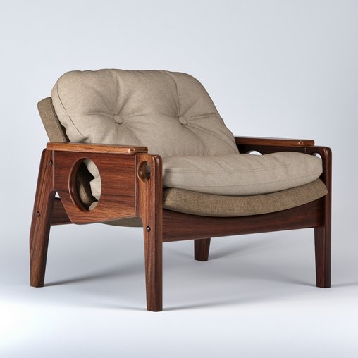 Armchair Tete - Sergio Rodrigues 3d model Download Maxve