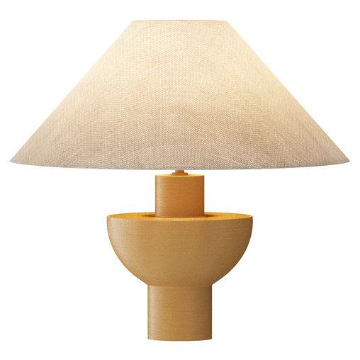 Editions brass lamp with plaster shade 3d model Download Maxve