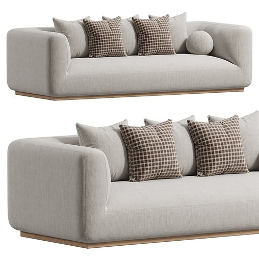 Mabry Sofa Gibson Silver 3d model Download Maxve