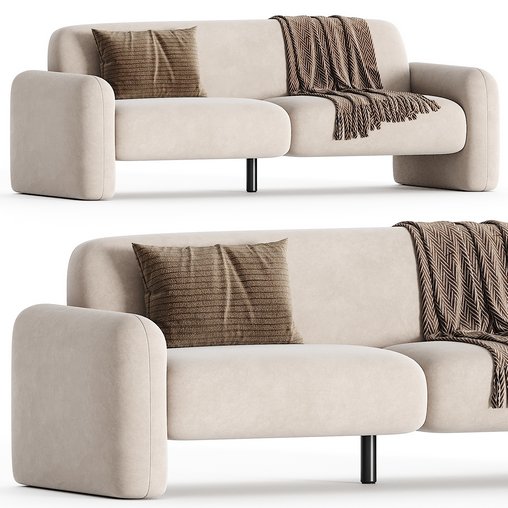 Niles sofa 3d model Download Maxve