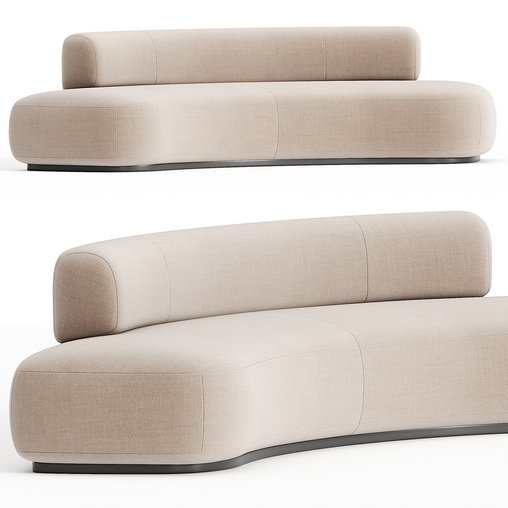 MORADA BUBBLE Curved Sofa 3d model Download Maxve