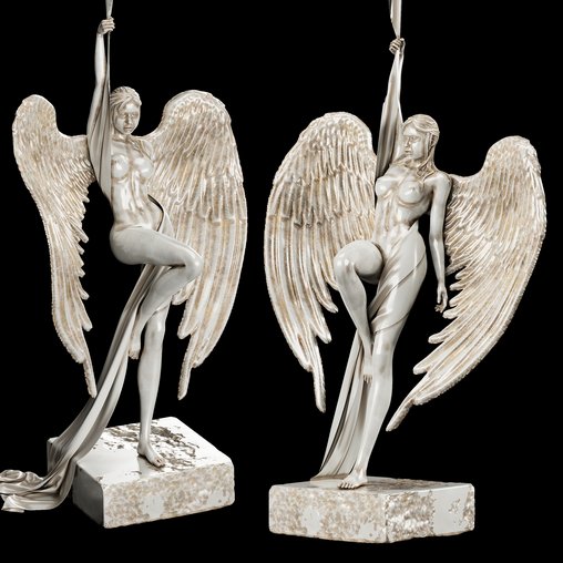 Angel Wing Sculpture 3d model Download Maxve