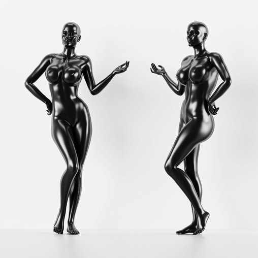 Female standing Pose Mannequin 3d model Download Maxve