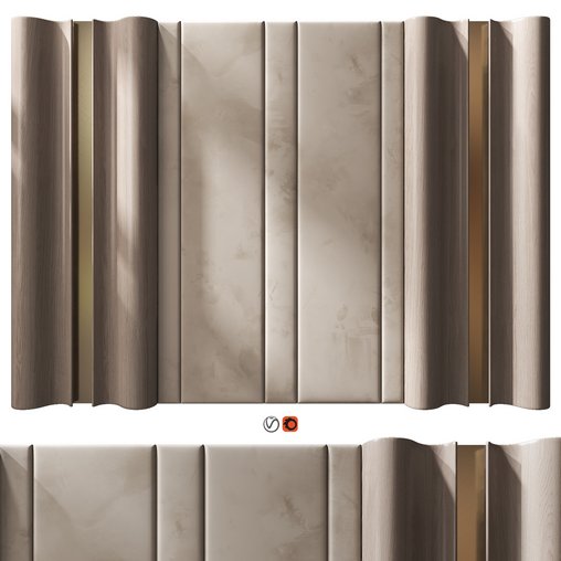Wall Panel Decor 121 3d model Download Maxve