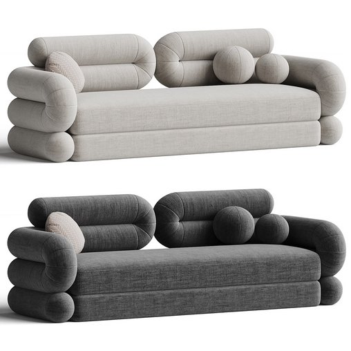 Tube Sofa by Objective Collection 3d model Download Maxve