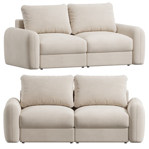 Polan sofa 3d model Download Maxve