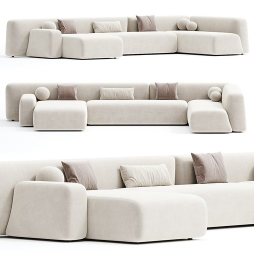 Suiseki sofa 08 3d model Download Maxve
