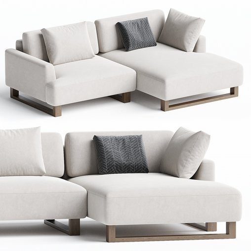 Sofa ONTE Corner 3d model Download Maxve