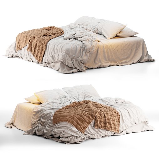 Bed sheets 3d model Download Maxve
