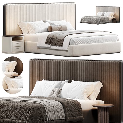 OVIDIO Bed by Molteni & C. 3d model Download Maxve