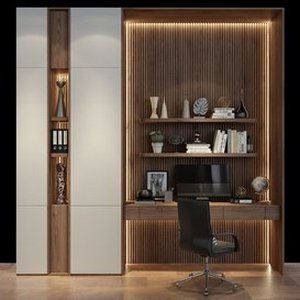 Office Furniture set 181 3d model Download Maxve