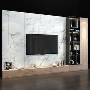 TV Wall set 0150 3d model Download Maxve