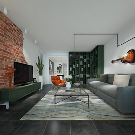 Living room 24  3d model  download free  3ds max Maxve