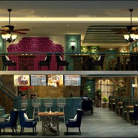 Restaurant coffee 1154  3d model  download free  3ds max Maxve