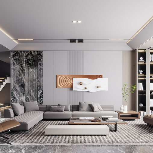 Living room 4 3d model Download Maxve
