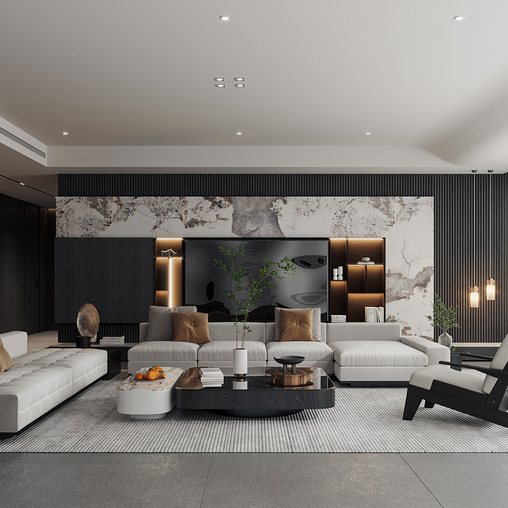 Living room 13 3d model Download Maxve