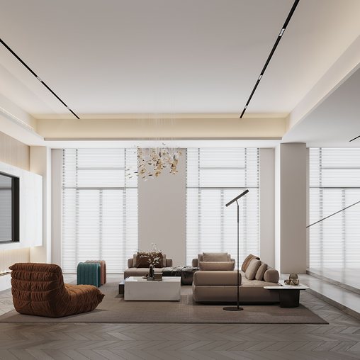 Living room 45 3d model Download Maxve