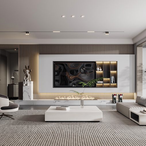 Living room 46 3d model Download Maxve