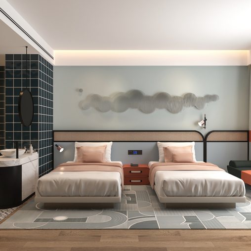 Hotel Room 3 3d model Download Maxve