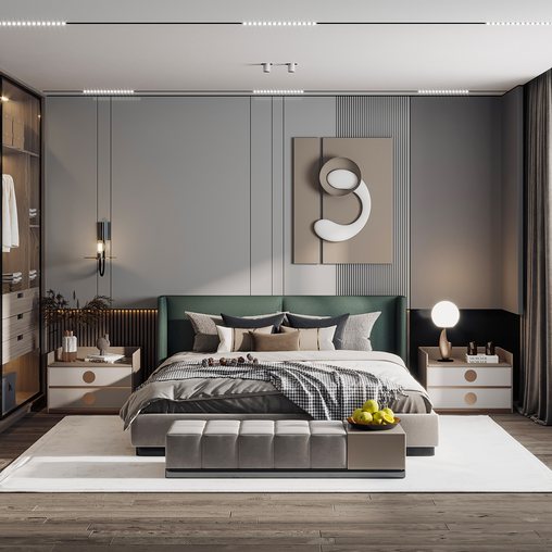 Bedroom 39 3d model Download Maxve