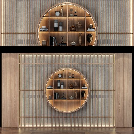 Cabinet with shelves set 312 3d model Download Maxve