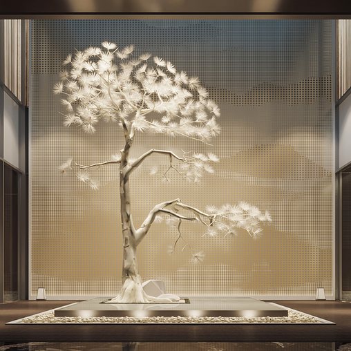 Japanese style corridor landscape 3d model Download Maxve
