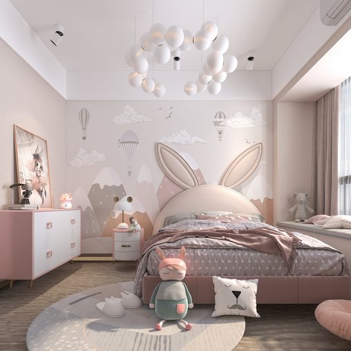 Modern Children's Room 3d model Download Maxve
