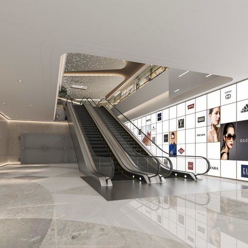 Modern shopping mall 3d model Download Maxve
