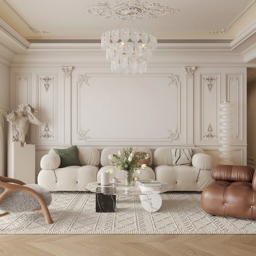 French living room 3d model Download Maxve