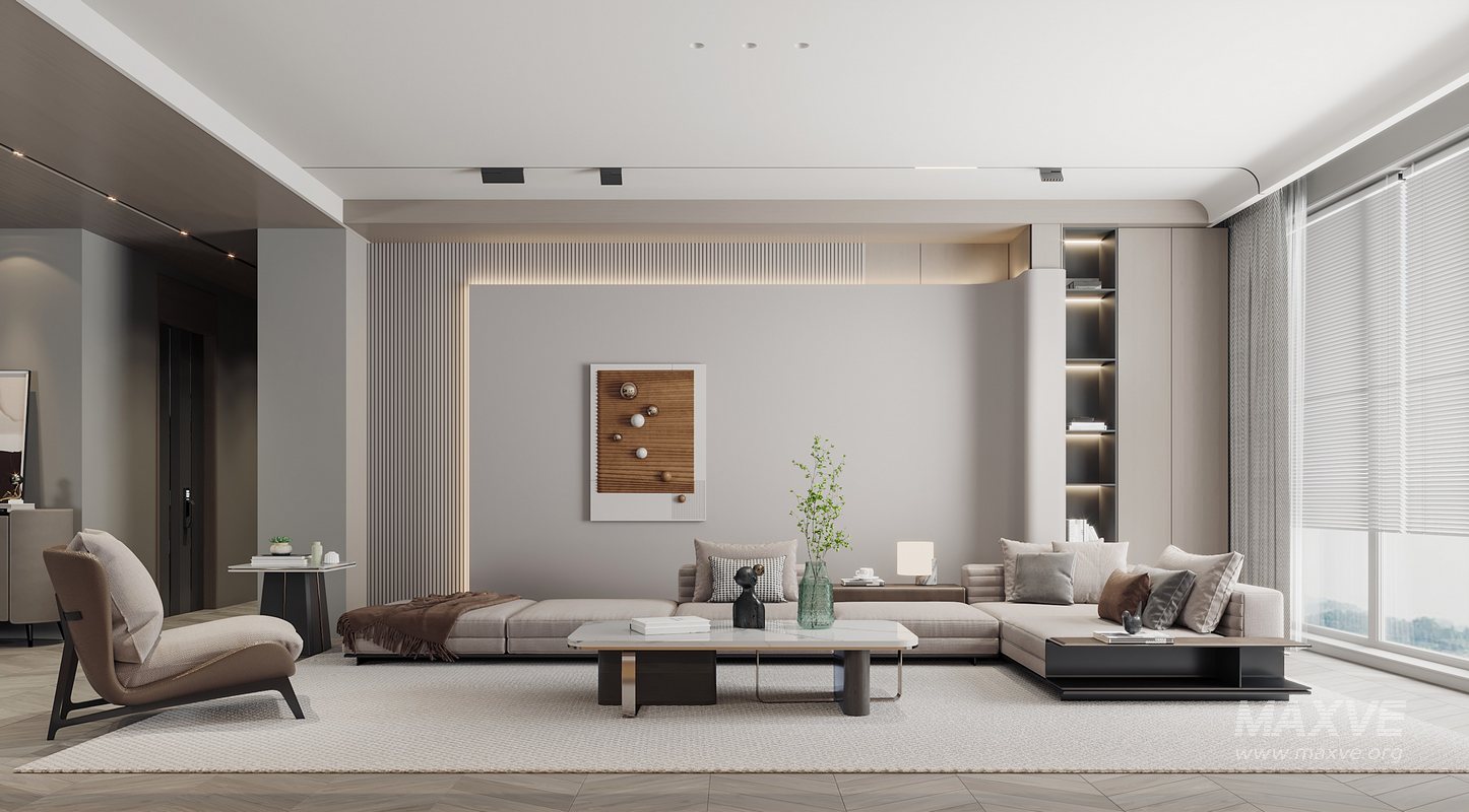 Living room 38 3d model Download Maxve