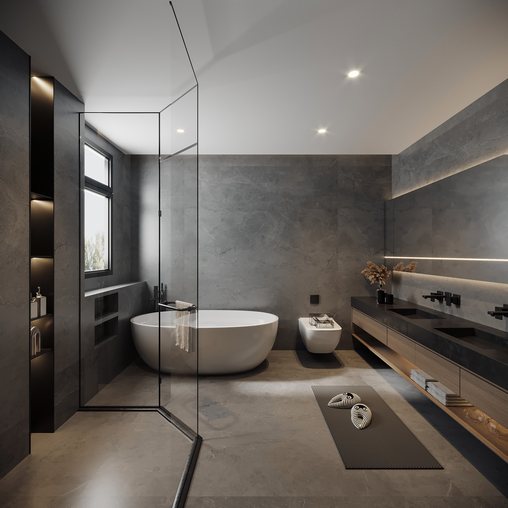 Modern bathroom 3d model Download Maxve