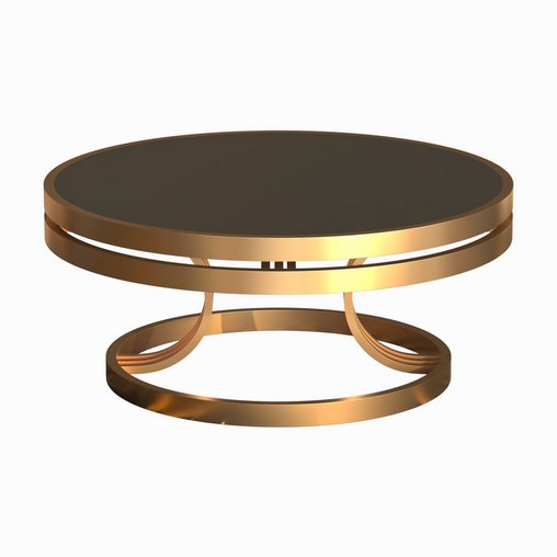 18 gold-plated stainless steel sofa table 3d model Download Maxve