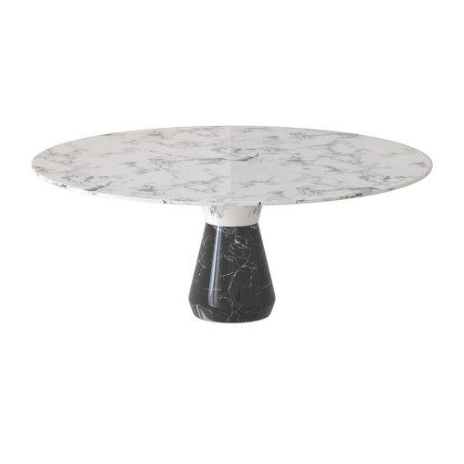 Special modern white marble stone coffee table 3d model Download Maxve