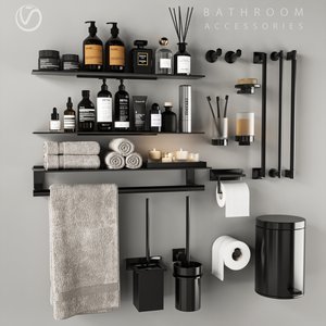 Bathroom accessories 09 3d model Download Maxve