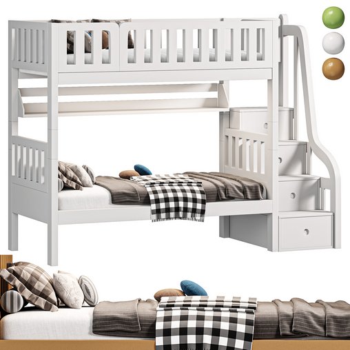 Ibenma bunk bed module bed 3d model Download Maxve