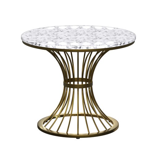 White Marble Top Gold Reception Table 3d model Download Maxve