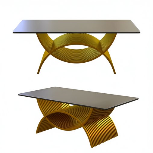 Elizabeth Glass Top Center Table 3d model Download Maxve