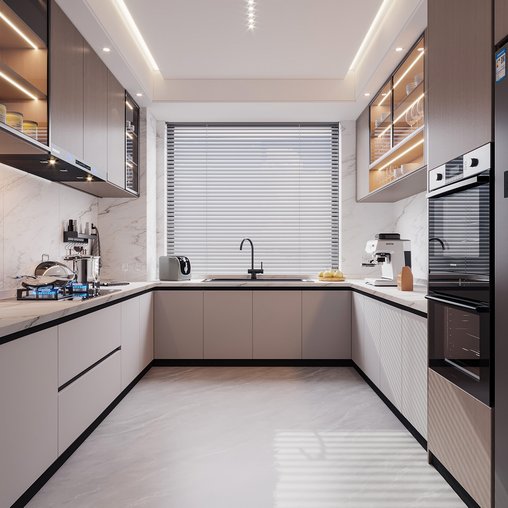 Modern kitchen 3d model Download Maxve