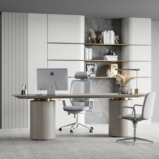 Boss Desk - Office Furniture 03 3d model Download Maxve