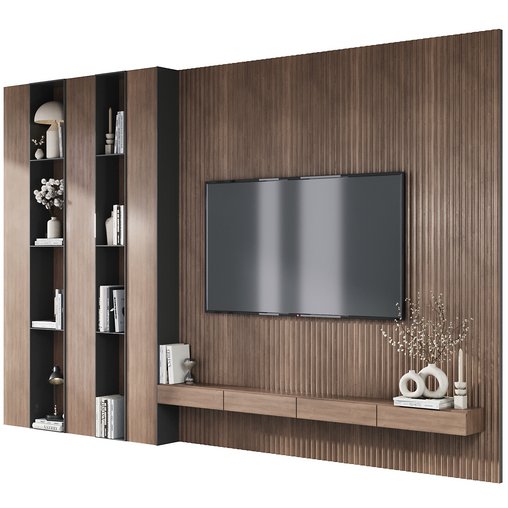 TV wall decor set3 3d model Download Maxve