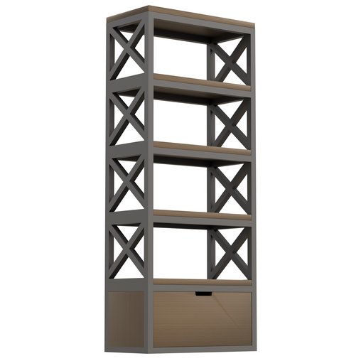 Crafto HECTOR bookcase in Loft style 3d model Download Maxve