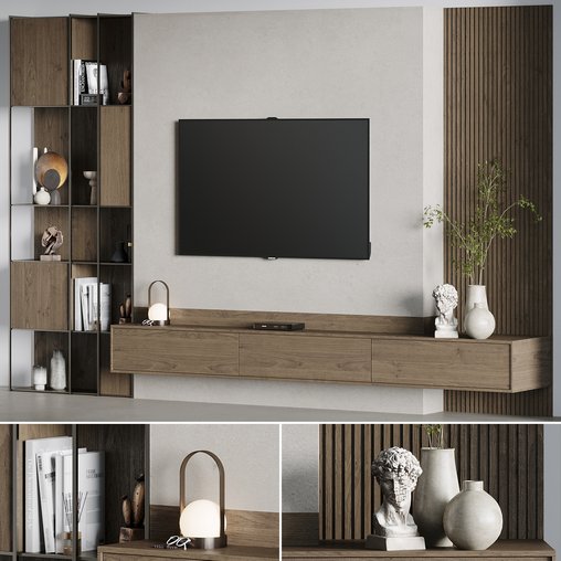 TV Wall 42 3d model Download Maxve