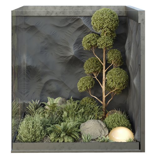 HQ Plants Indoor Set Box Glass03 3d model Download Maxve