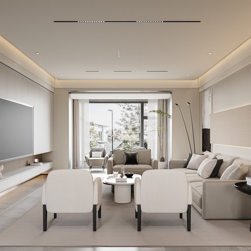 Modern living room 3d model Download Maxve