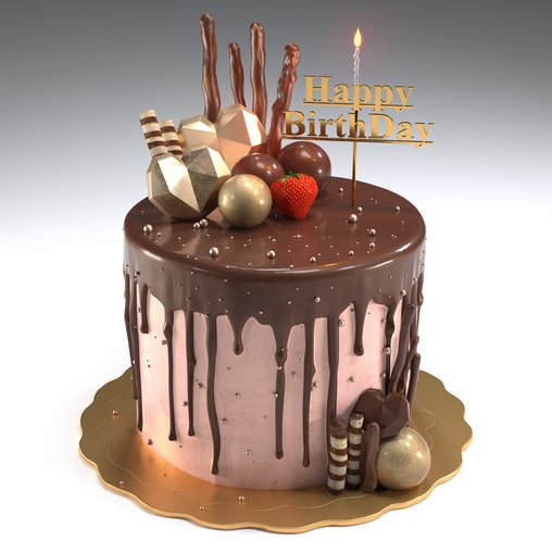 Chocolate_Cake 3d model Download Maxve