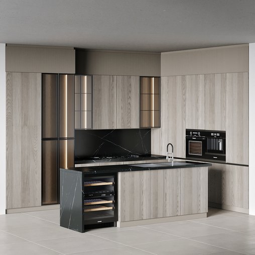 Kitchen 25 3d model Download Maxve