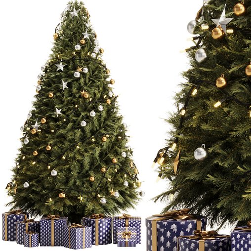 Christmas Tree Set1 3d model Download Maxve