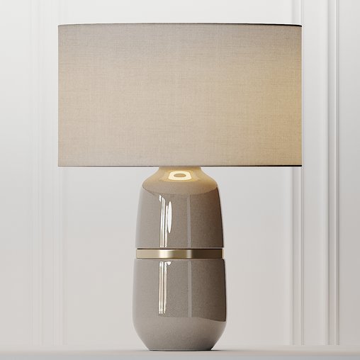 COX & COX Banded Ceramic Table Lamp 3d model Download Maxve